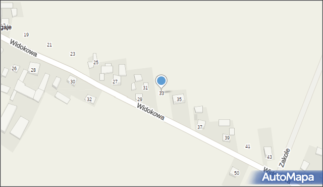 Celiny, Widokowa, 33, mapa Celiny