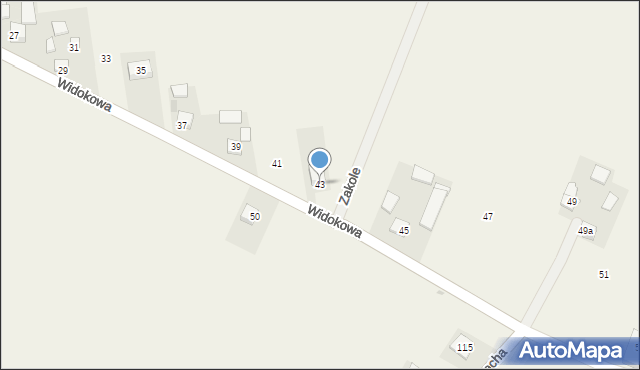 Celiny, Widokowa, 43, mapa Celiny