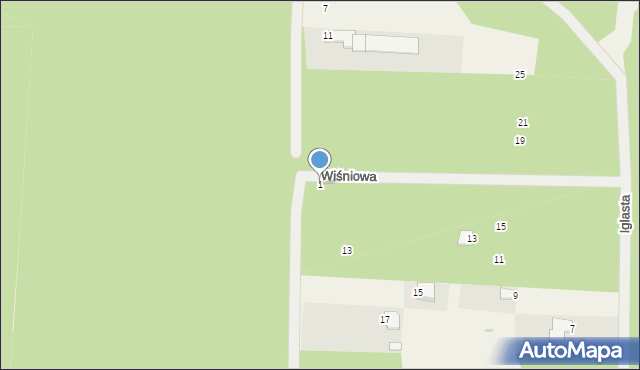Cerekiew, Wiśniowa, 1, mapa Cerekiew