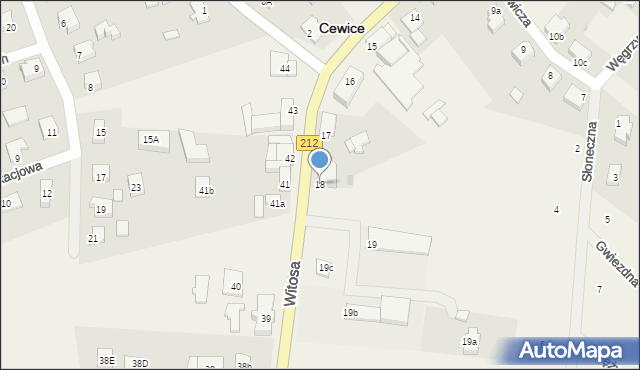 Cewice, Witosa Wincentego, 18, mapa Cewice