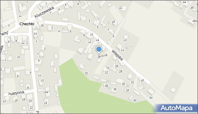 Chechło, Wiejska, 16, mapa Chechło