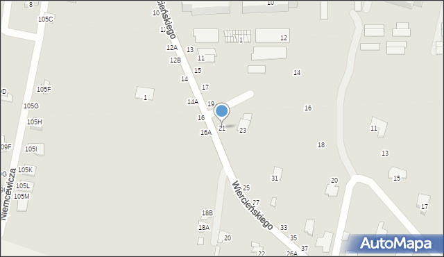 Chełm, Wiercieńskiego Henryka, 21, mapa Chełma