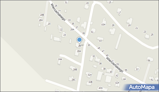 Chełm, Wiercieńskiego Henryka, 28, mapa Chełma