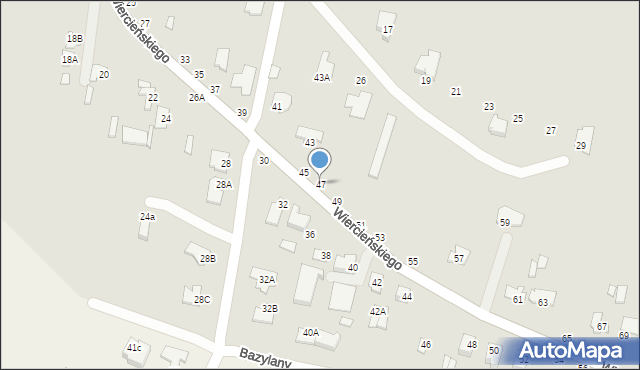 Chełm, Wiercieńskiego Henryka, 47, mapa Chełma