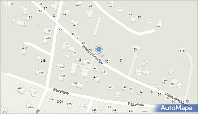 Chełm, Wiercieńskiego Henryka, 53A, mapa Chełma