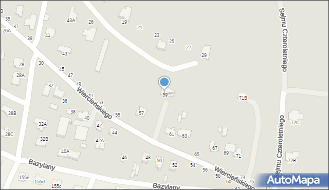 Chełm, Wiercieńskiego Henryka, 59, mapa Chełma