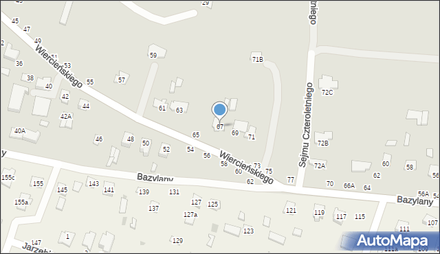 Chełm, Wiercieńskiego Henryka, 67, mapa Chełma