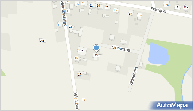 Chełm Śląski, Wieniawskiego Henryka, 13b, mapa Chełm Śląski