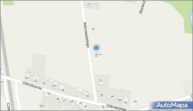 Chełm Śląski, Wieniawskiego Henryka, 21, mapa Chełm Śląski