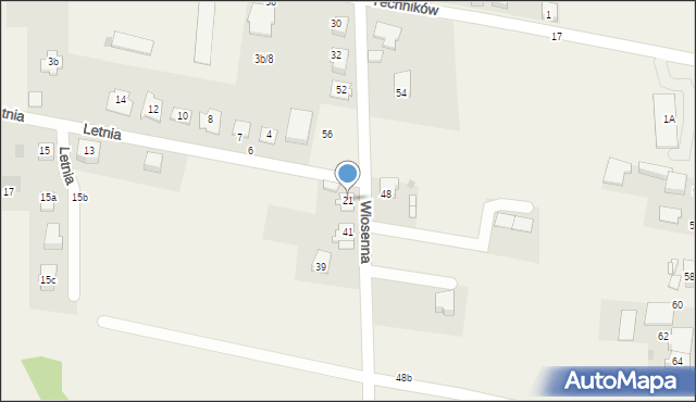 Chełm Śląski, Wiosenna, 21, mapa Chełm Śląski