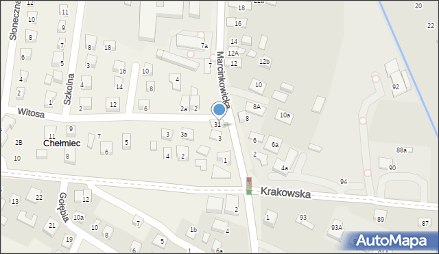 Chełmiec, Witosa Wincentego, 1, mapa Chełmiec