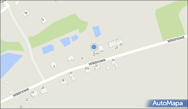 Chełmno, Wiklinowa, 11, mapa Chełmno