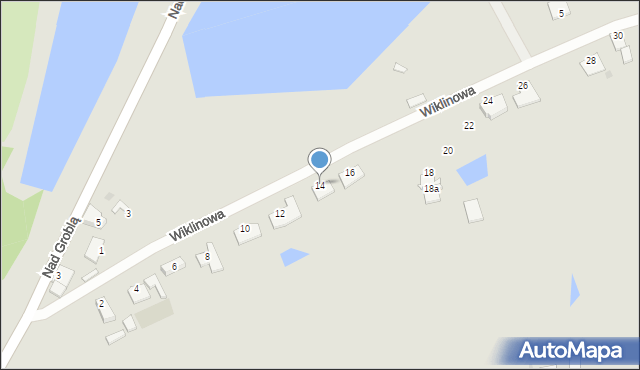 Chełmno, Wiklinowa, 14, mapa Chełmno