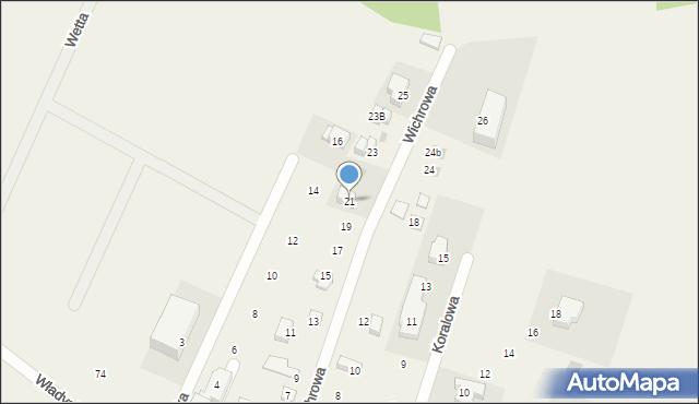 Chłapowo, Wichrowa, 21, mapa Chłapowo