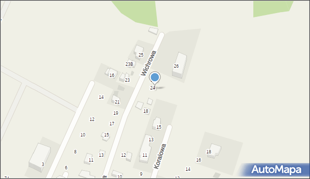 Chłapowo, Wichrowa, 24a, mapa Chłapowo