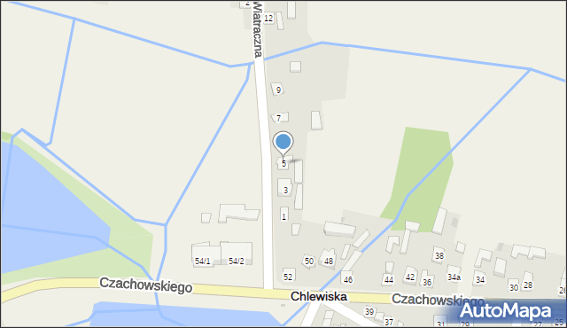 Chlewiska, Wiatraczna, 5, mapa Chlewiska