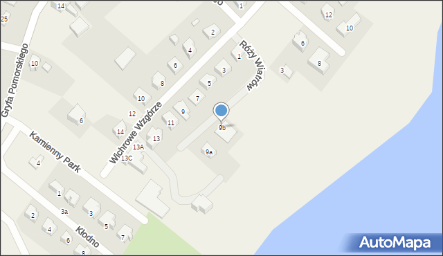 Chmielno, Wichrowe Wzgórze, 9b, mapa Chmielno