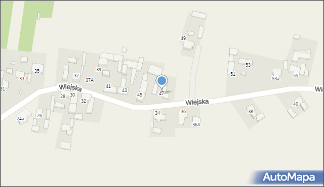 Chobie, Wiejska, 47, mapa Chobie