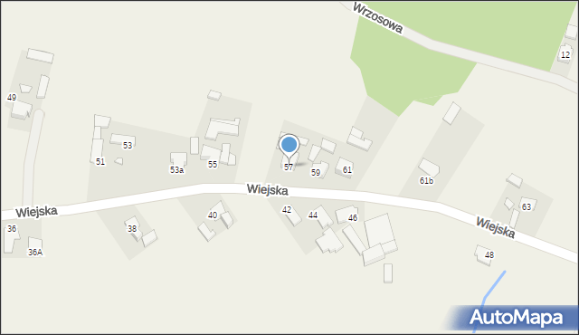 Chobie, Wiejska, 57, mapa Chobie