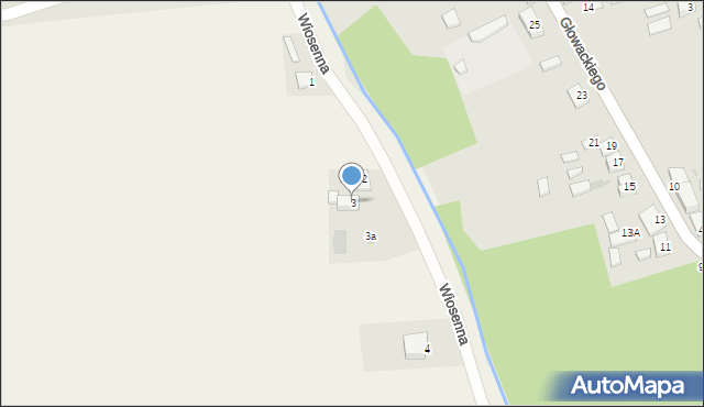 Chodkowo, Wiosenna, 3, mapa Chodkowo