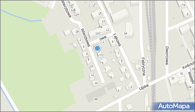 Chodzież, Wierzbowa, 3, mapa Chodzież