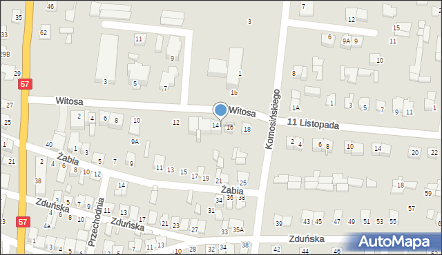 Chorzele, Witosa Wincentego, 20, mapa Chorzele