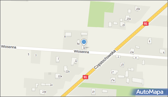 Chorzenice, Wiosenna, 6, mapa Chorzenice