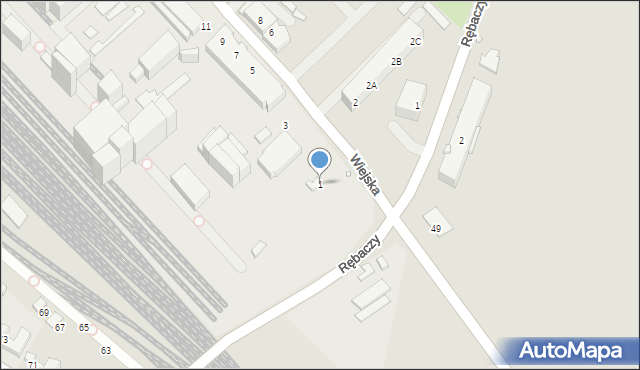 Chorzów, Wiejska, 1, mapa Chorzów