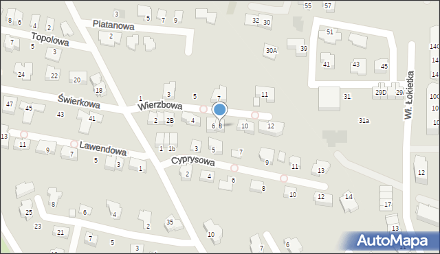 Chorzów, Wierzbowa, 8, mapa Chorzów