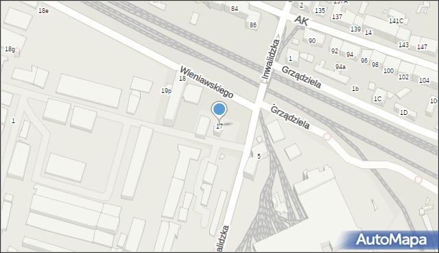 Chorzów, Wieniawskiego Henryka, 17, mapa Chorzów