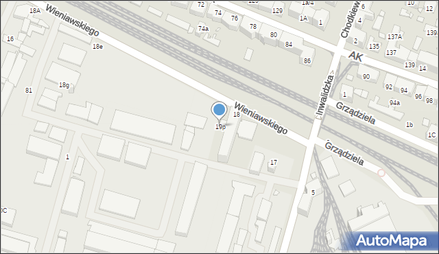Chorzów, Wieniawskiego Henryka, 19p, mapa Chorzów