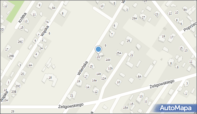 Chotomów, Wileńska, 11, mapa Chotomów