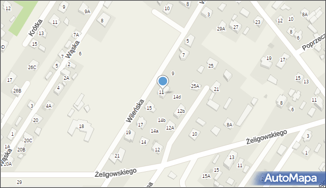 Chotomów, Wileńska, 13, mapa Chotomów