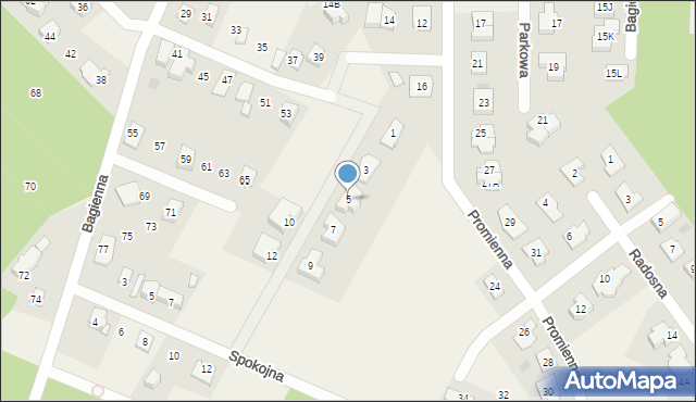 Chotomów, Willowa, 5, mapa Chotomów