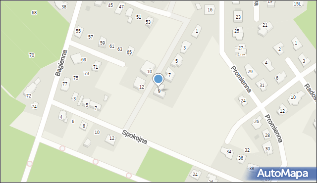 Chotomów, Willowa, 9, mapa Chotomów