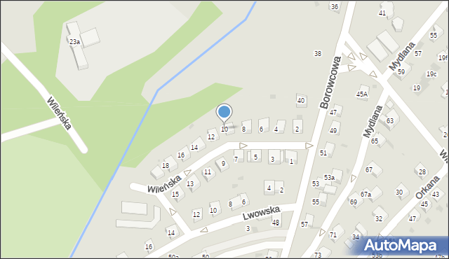 Chrzanów, Wileńska, 10, mapa Chrzanów