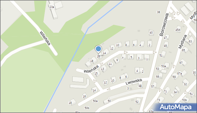 Chrzanów, Wileńska, 16, mapa Chrzanów