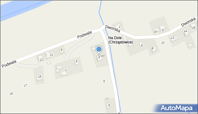 Chrząstowice, Wiślana, 4, mapa Chrząstowice