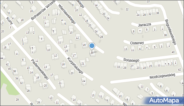 Ciechanów, Wieniawskiego Henryka, 20, mapa Ciechanów