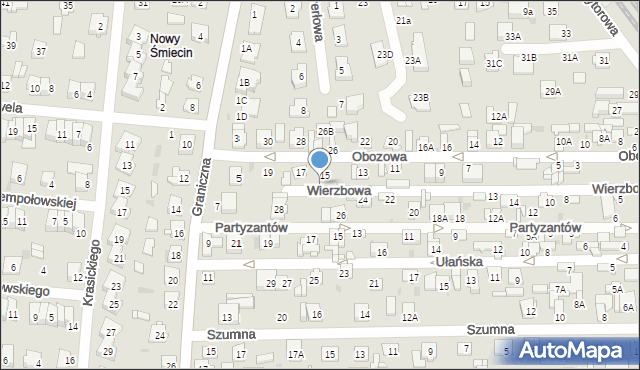 Ciechanów, Wierzbowa, 16, mapa Ciechanów