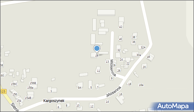 Ciechanów, Wiosenna, 15, mapa Ciechanów