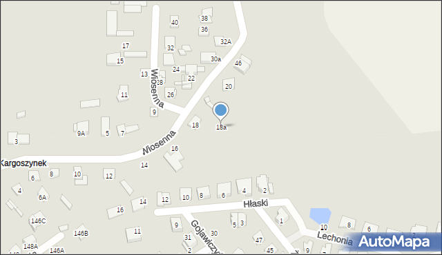 Ciechanów, Wiosenna, 18a, mapa Ciechanów