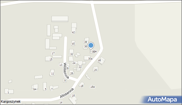 Ciechanów, Wiosenna, 34, mapa Ciechanów