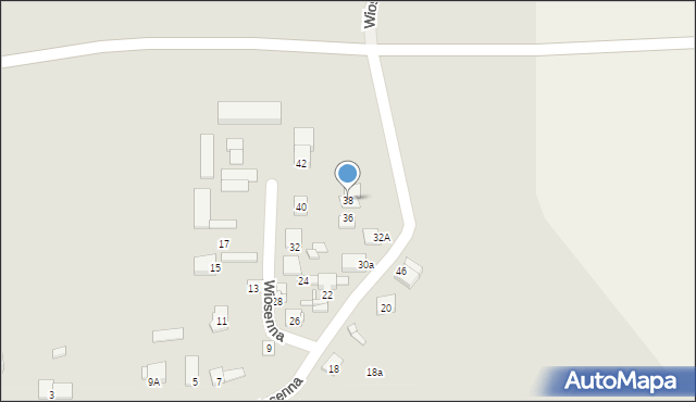 Ciechanów, Wiosenna, 38, mapa Ciechanów