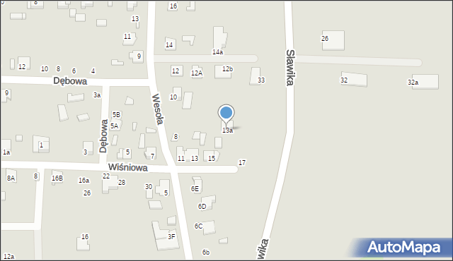 Ciechanów, Wiśniowa, 13a, mapa Ciechanów