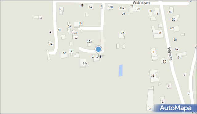 Ciechanów, Wiśniowa, 14B, mapa Ciechanów