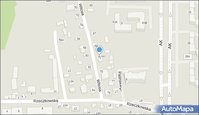 Ciechanów, Witosa Wincentego, 71, mapa Ciechanów