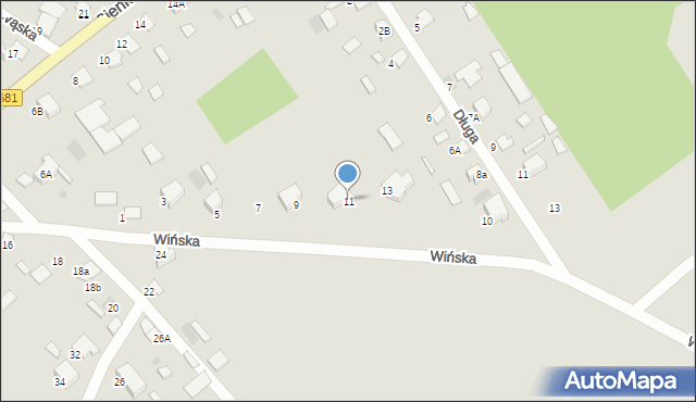 Ciechanowiec, Wińska, 11, mapa Ciechanowiec