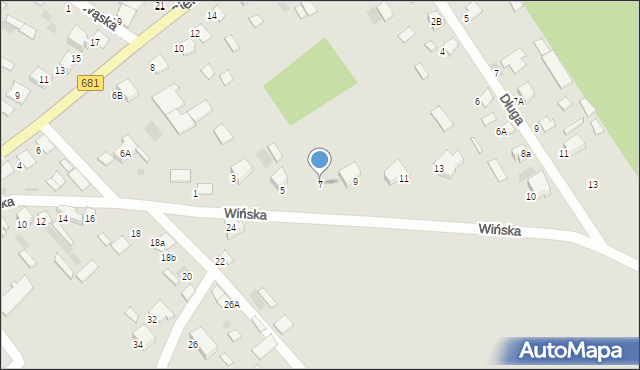Ciechanowiec, Wińska, 7, mapa Ciechanowiec