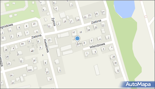 Cieplewo, Wierzbowa, 10, mapa Cieplewo